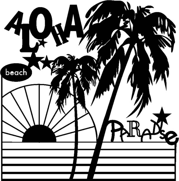 Šablóna Silhouette Aloha Paradise 30x30 cm
