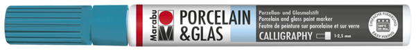 Porcelain & Glas Painter Calligraphy 1-2,5mm, petrolejová