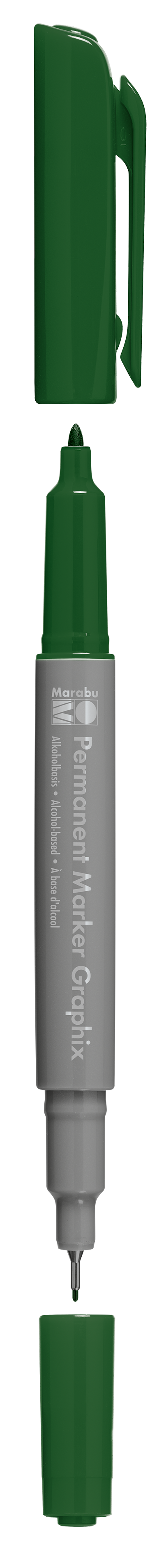 Permanent Marker Graphix 1-2mm, zelená tmavá