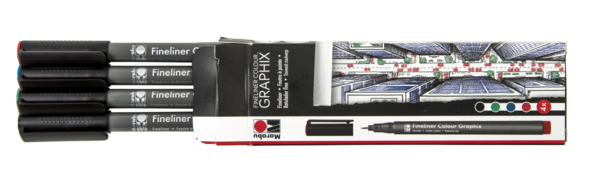 Fineliner Colour Graphix Skyline, súprava 4. popisovačov