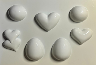 Odlievacia forma, Vajíčka, gule, srdcia